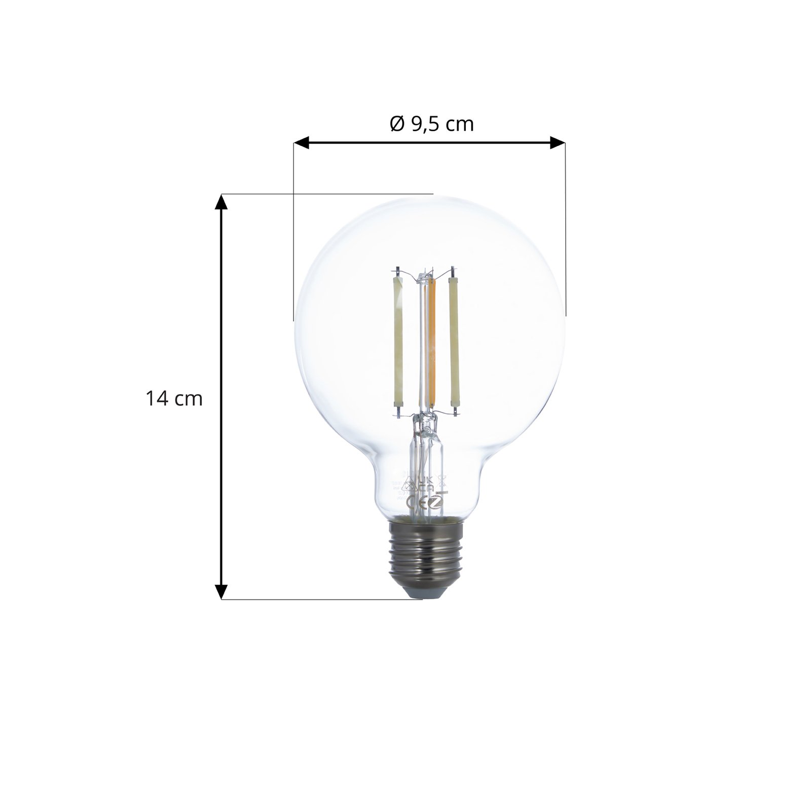 LUUMR Smart LED bulb E27 G95 7W clear ZigBee Hue Tuya