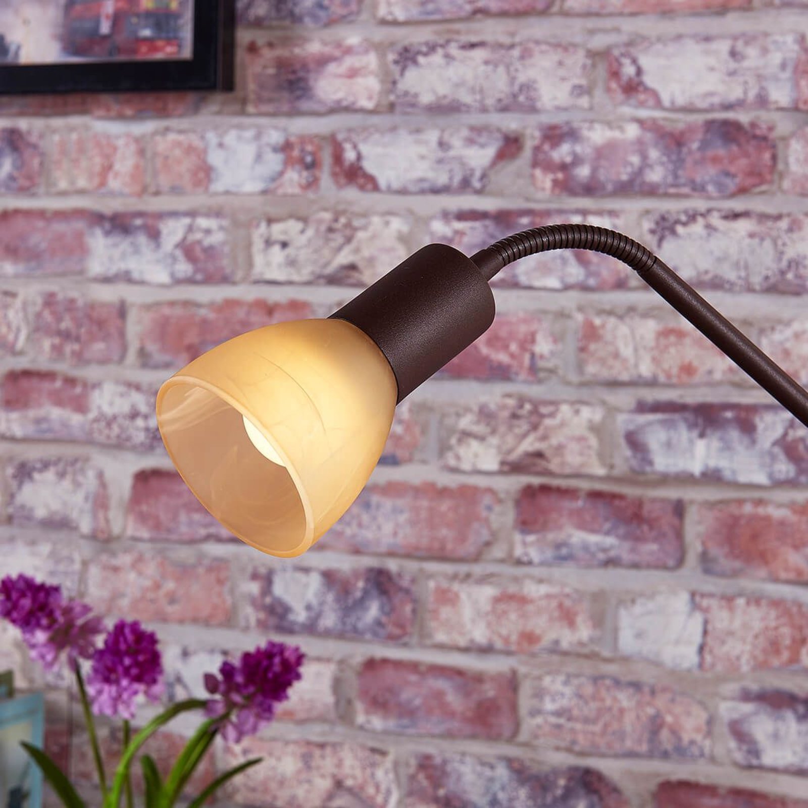 Lindby Stehlampe Felicia, rostfarben, 180 cm, E27, Leselicht