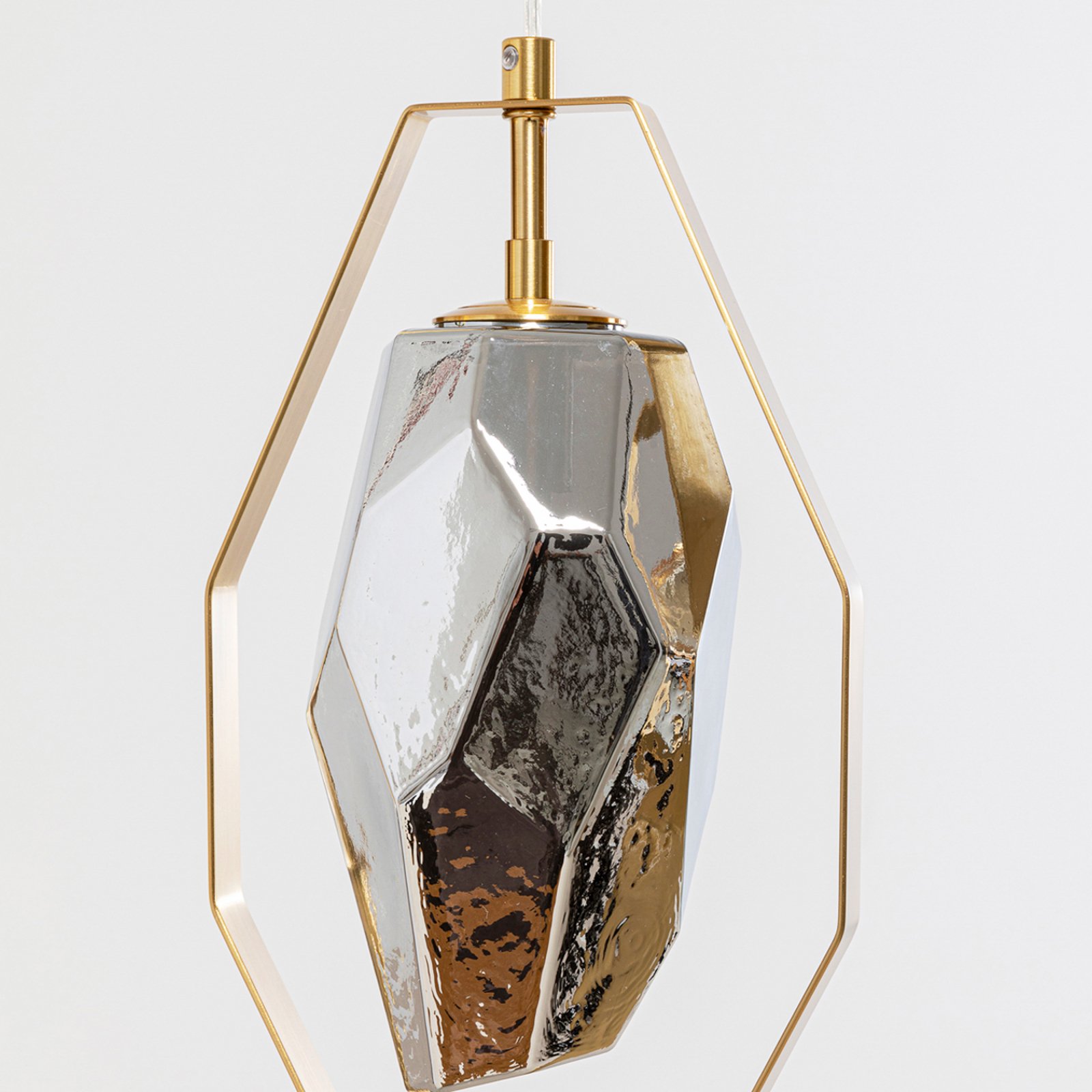 KARE Hängeleuchte Diamond Fever Dining messing 5-flg. linear