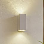 Lucande utendørs vegglampe Xava, opp/ned, hvit, 2 lyskilder, GU10