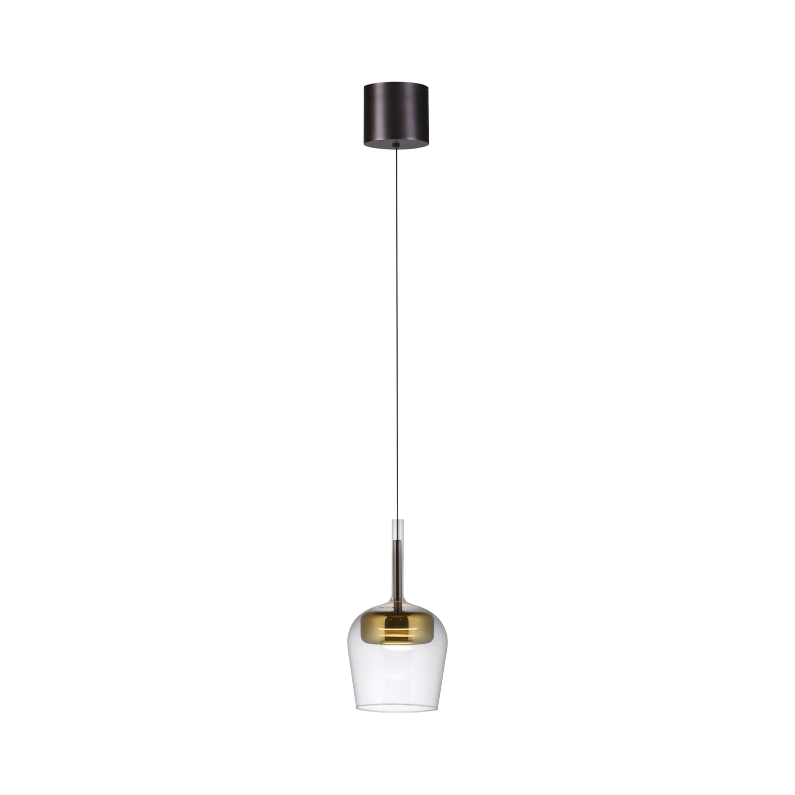 Paul Neuhaus Smart LED żyrandol Q-Kon w kolorze złotym Ø 21 cm