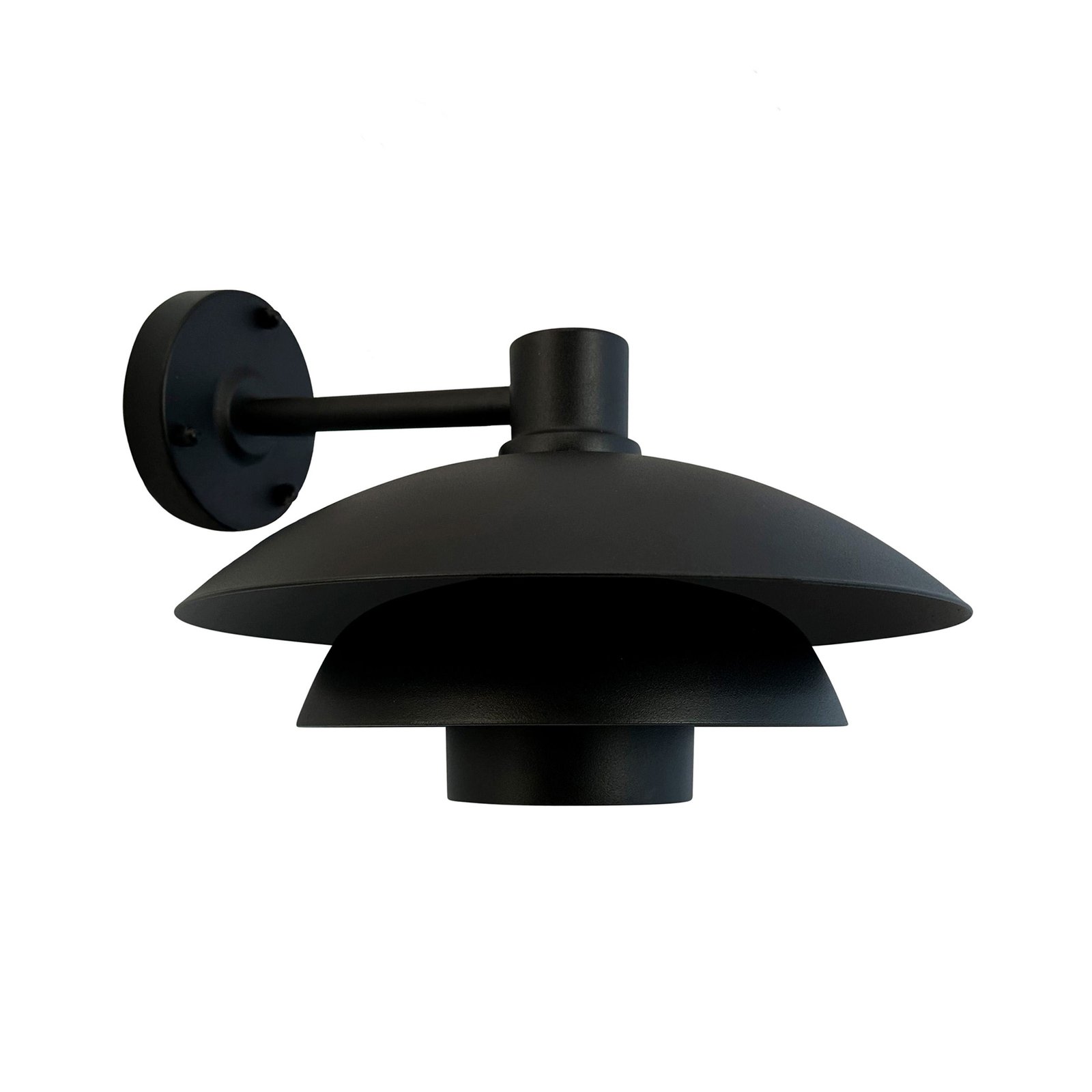 Dyberg Larsen Morph kinkiet zewnętrzny, Ø 30 cm, czarny, metal