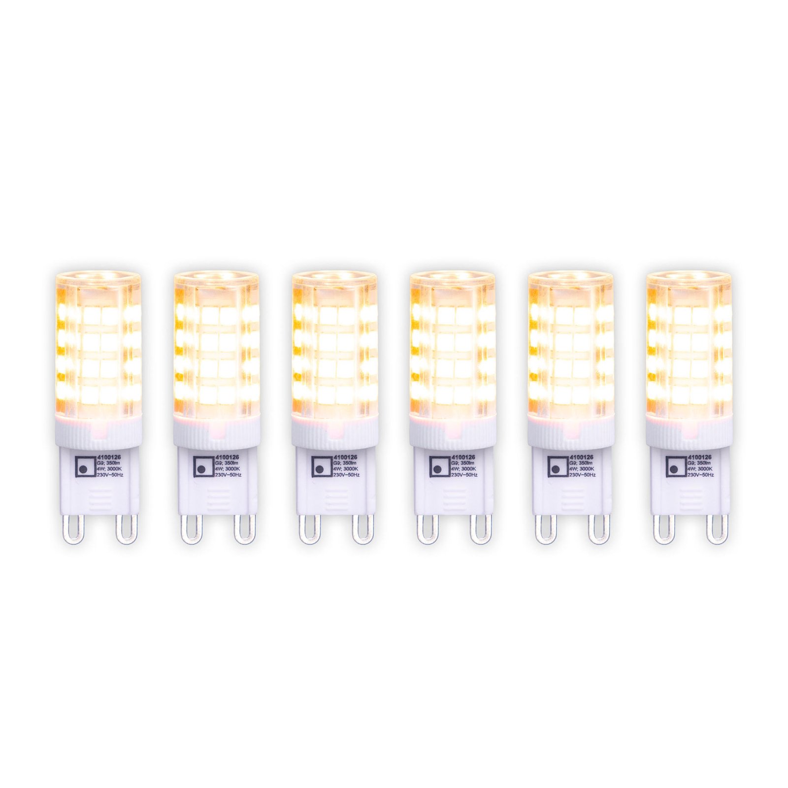 LED-Stiftlampe G9 3,5W warmweiß 350 Lumen 6er-Pack