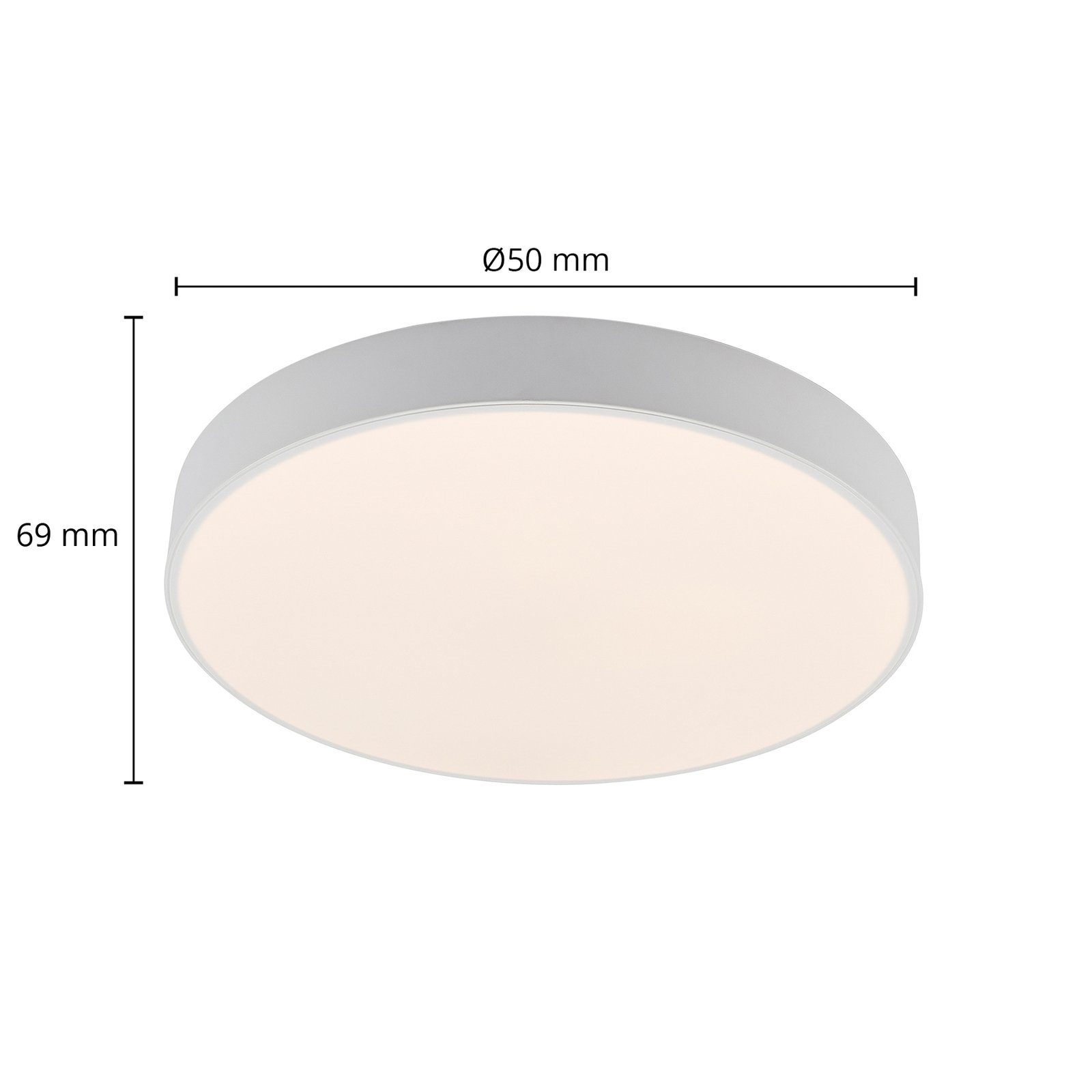 Plafoniera LED Lindby Simera, Ø 50 cm, bianco, metallo