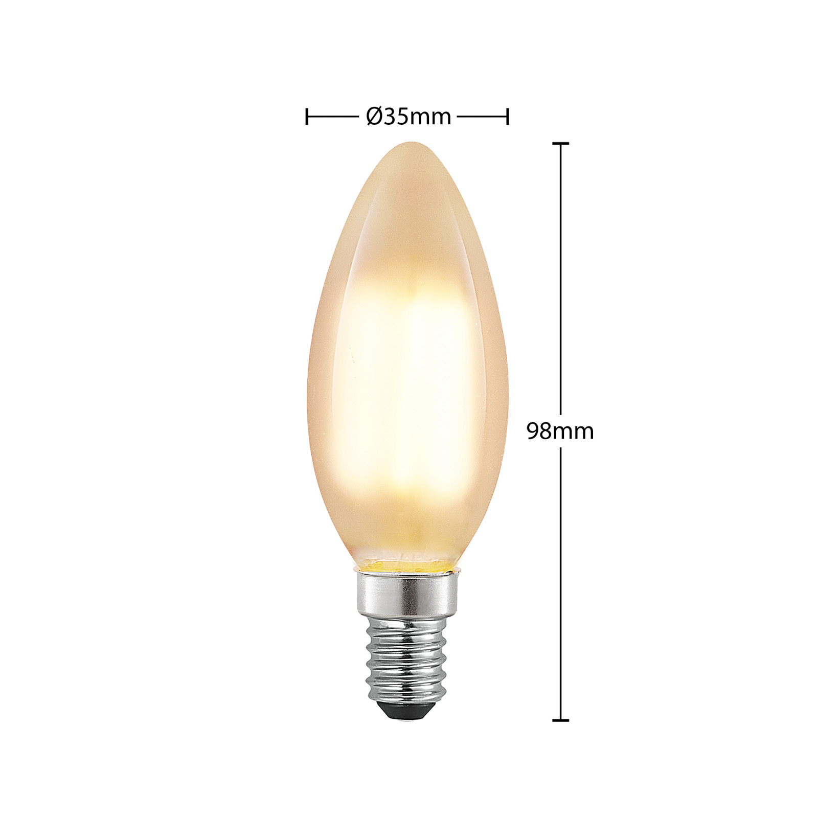 Arcchio LED-Kerzenlampe E14, 4 W, matt, 2.700 K, dimmbar