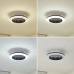 Lindby LED-takvifte Mamuti, svart, stillegående, Ø 55 cm