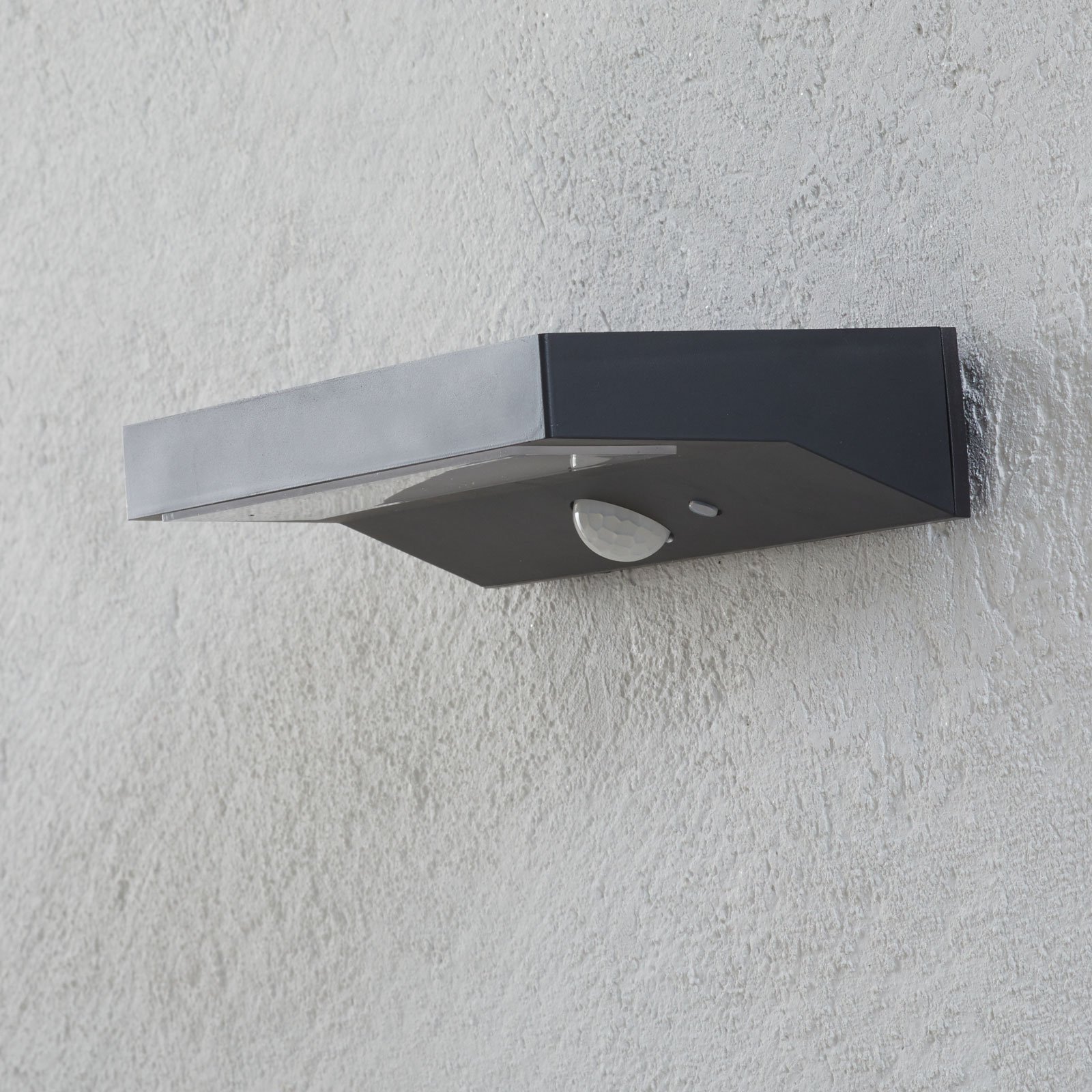 Lindby LED lumina solară de perete în aer liber Maresia, senzor, antracit