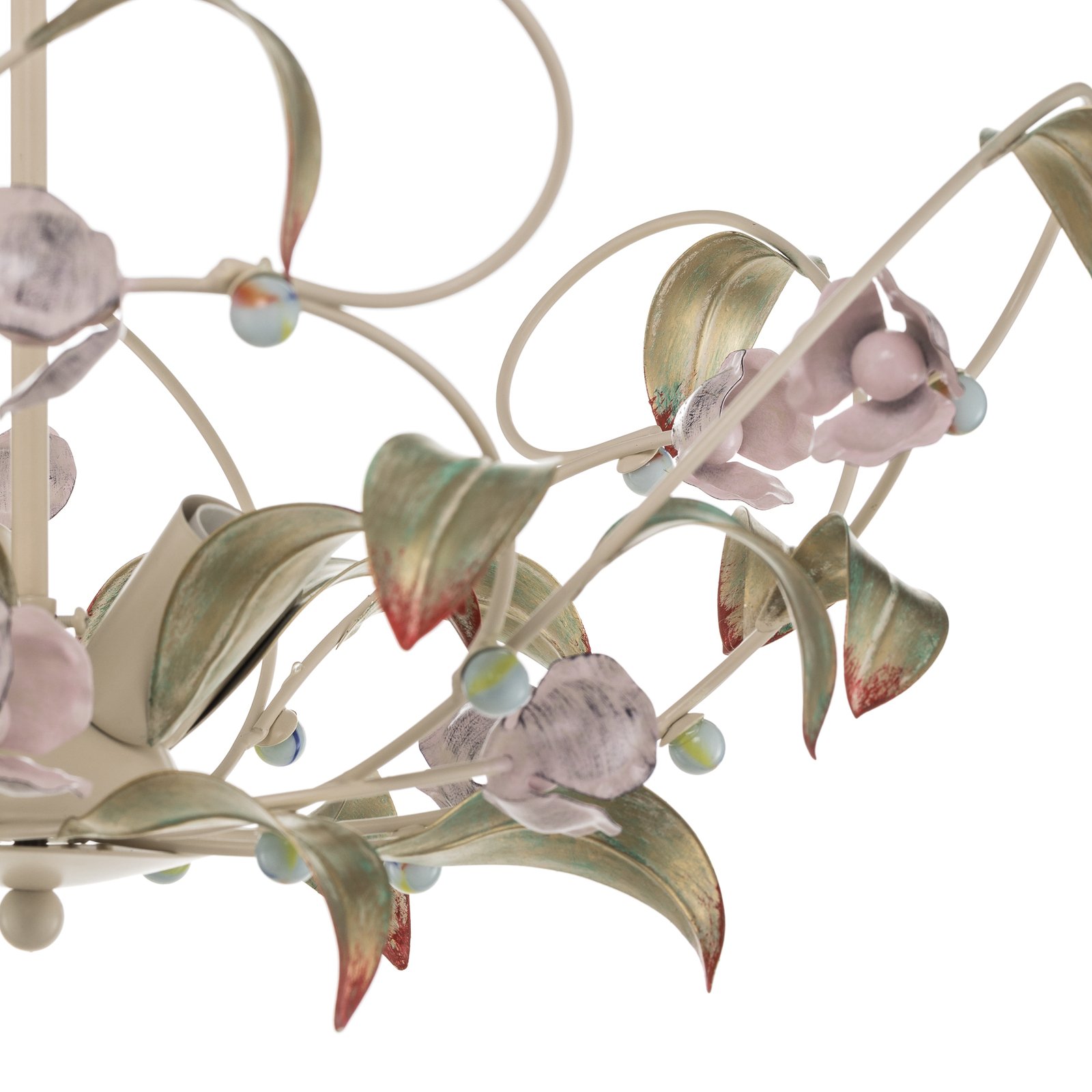 Rose ceiling light as chandelier, 5-bulb