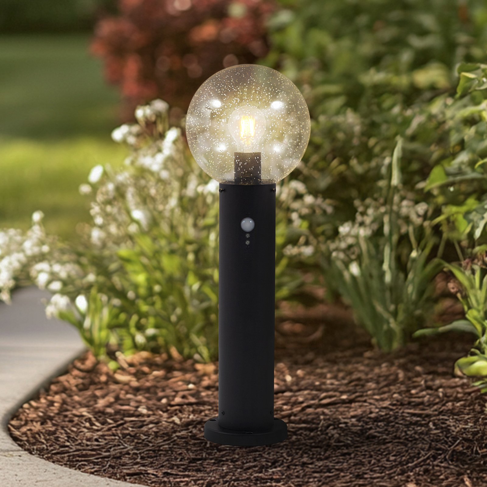 Lindby lampă cu soclu Dangan, transparentă, 60 cm, sticlă, senzor