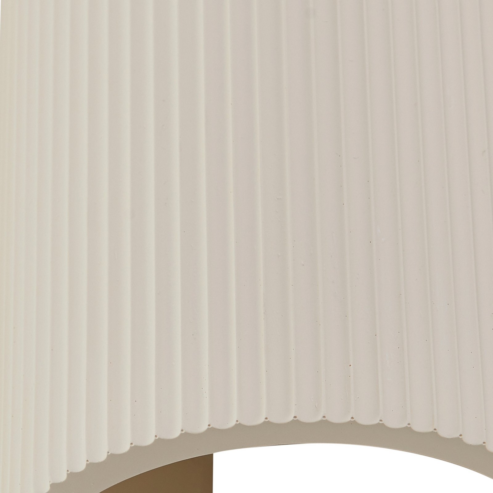 Lindby vägglampa Colja, rund, höjd 30,5 cm, gips, beige