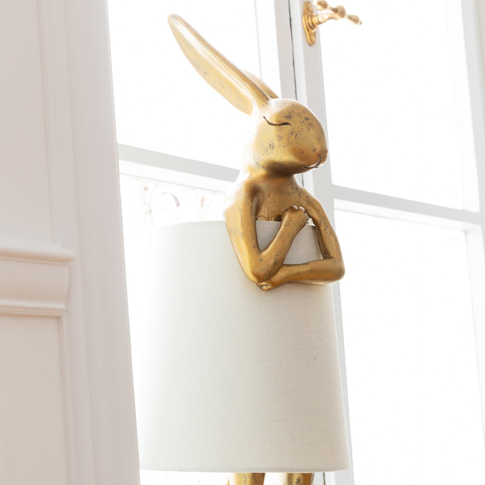 KARE Animal Rabbit pöytävalaisin kulta/valkoinen