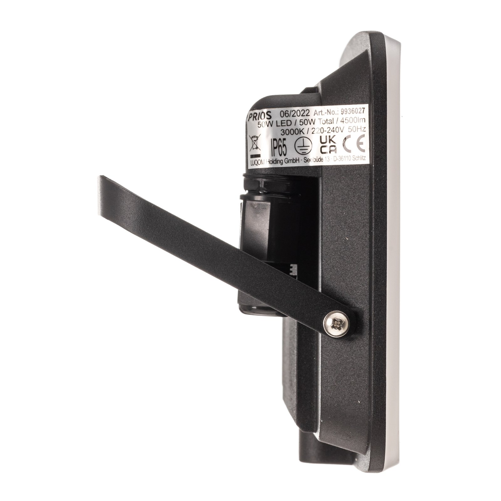 Prios LED outdoor wall light Kaison, anthracite, 16 cm