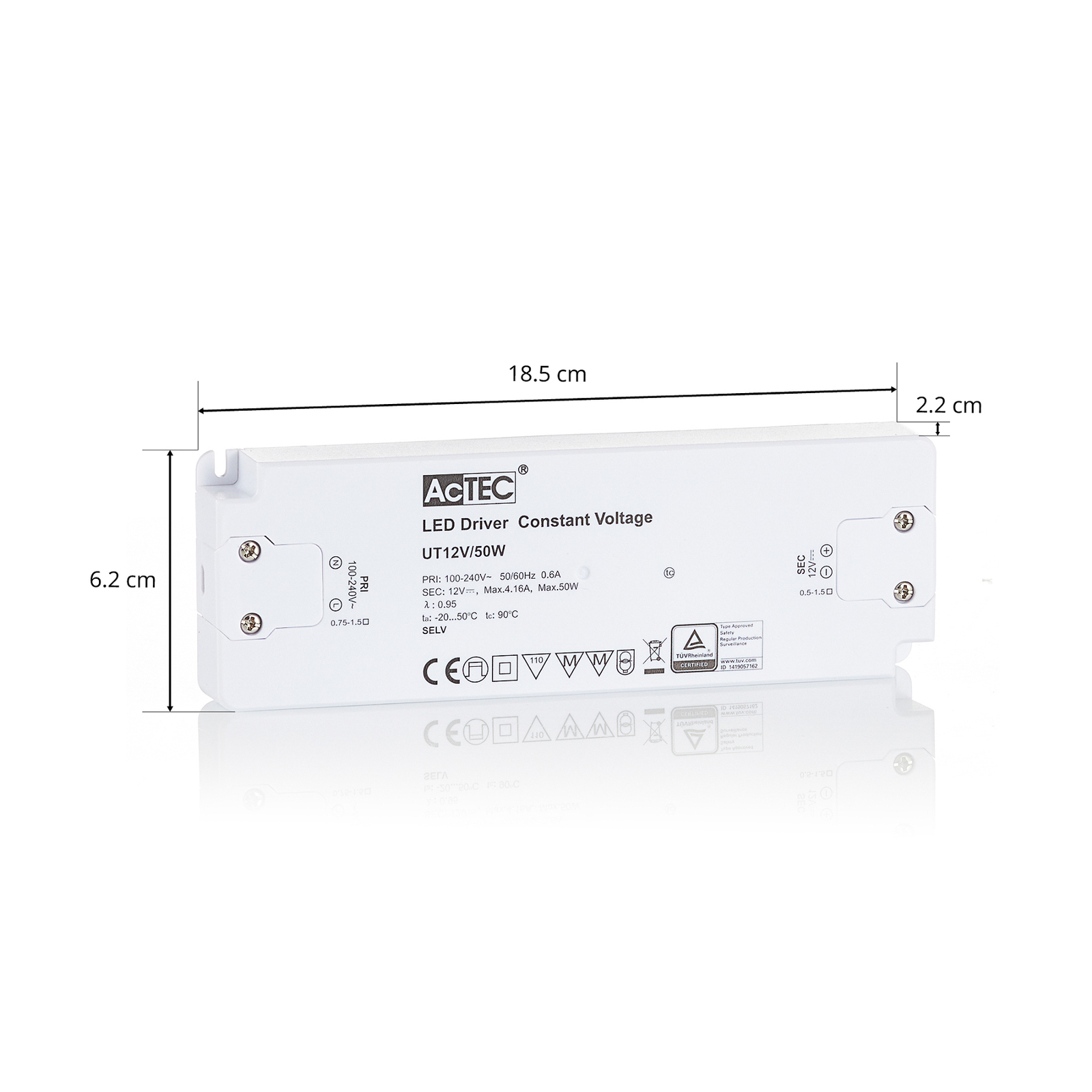 AcTEC Slim LED-Treiber CV 12V, 50W