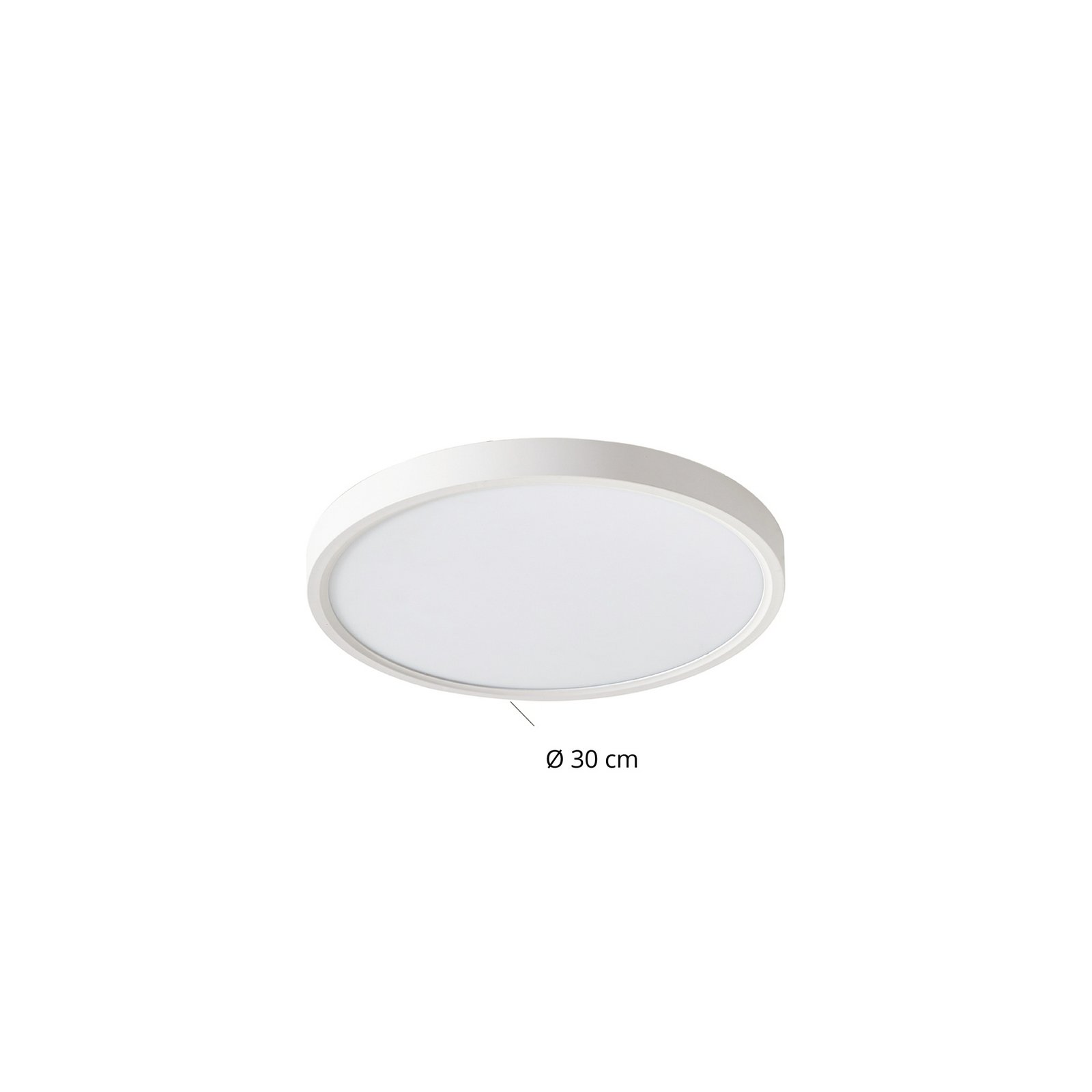 Lindby Smart LED stropní svítidlo Deika, Ø 30 cm, bílé, Tuya