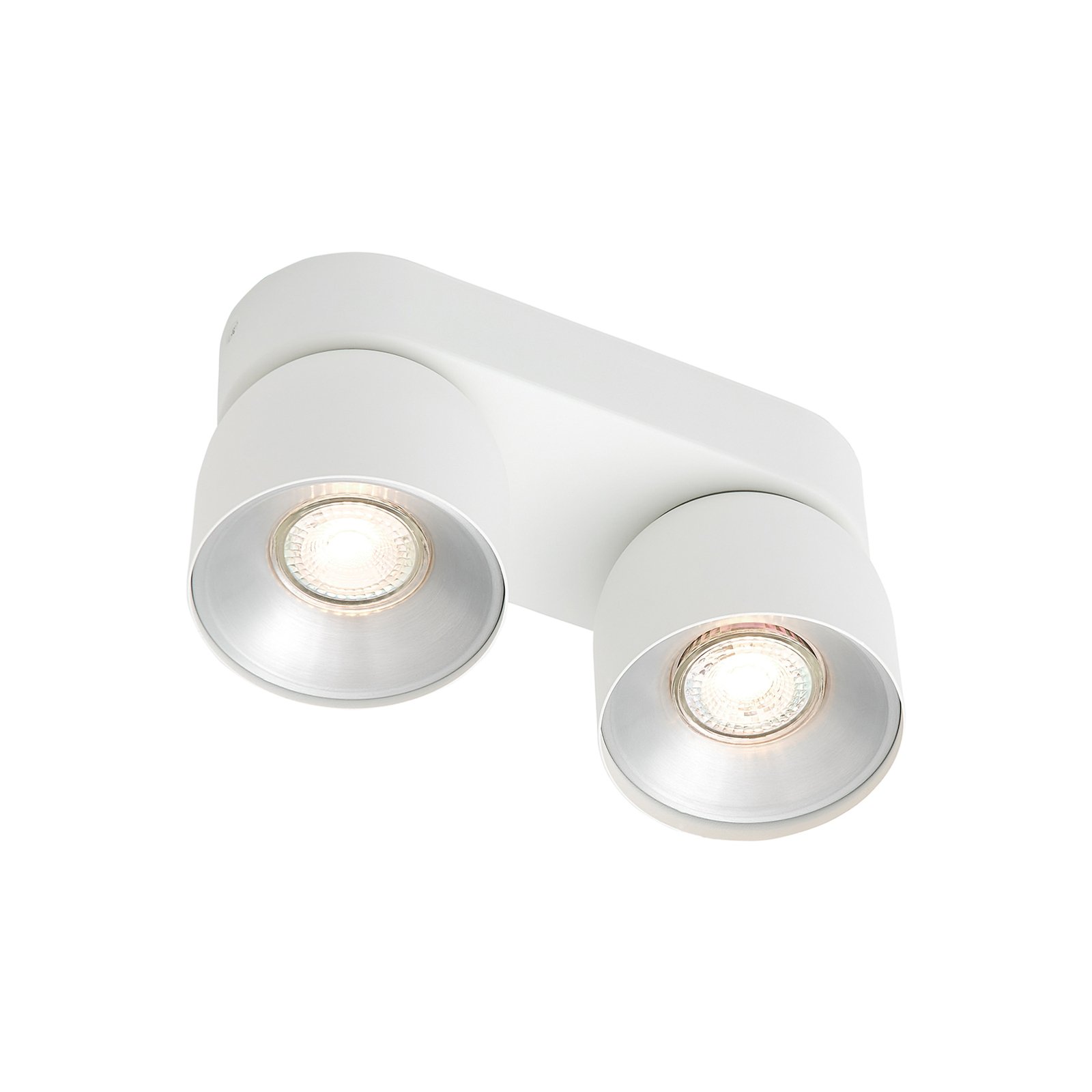 Downlight Pitcher, GU10, două lămpi, metal, alb