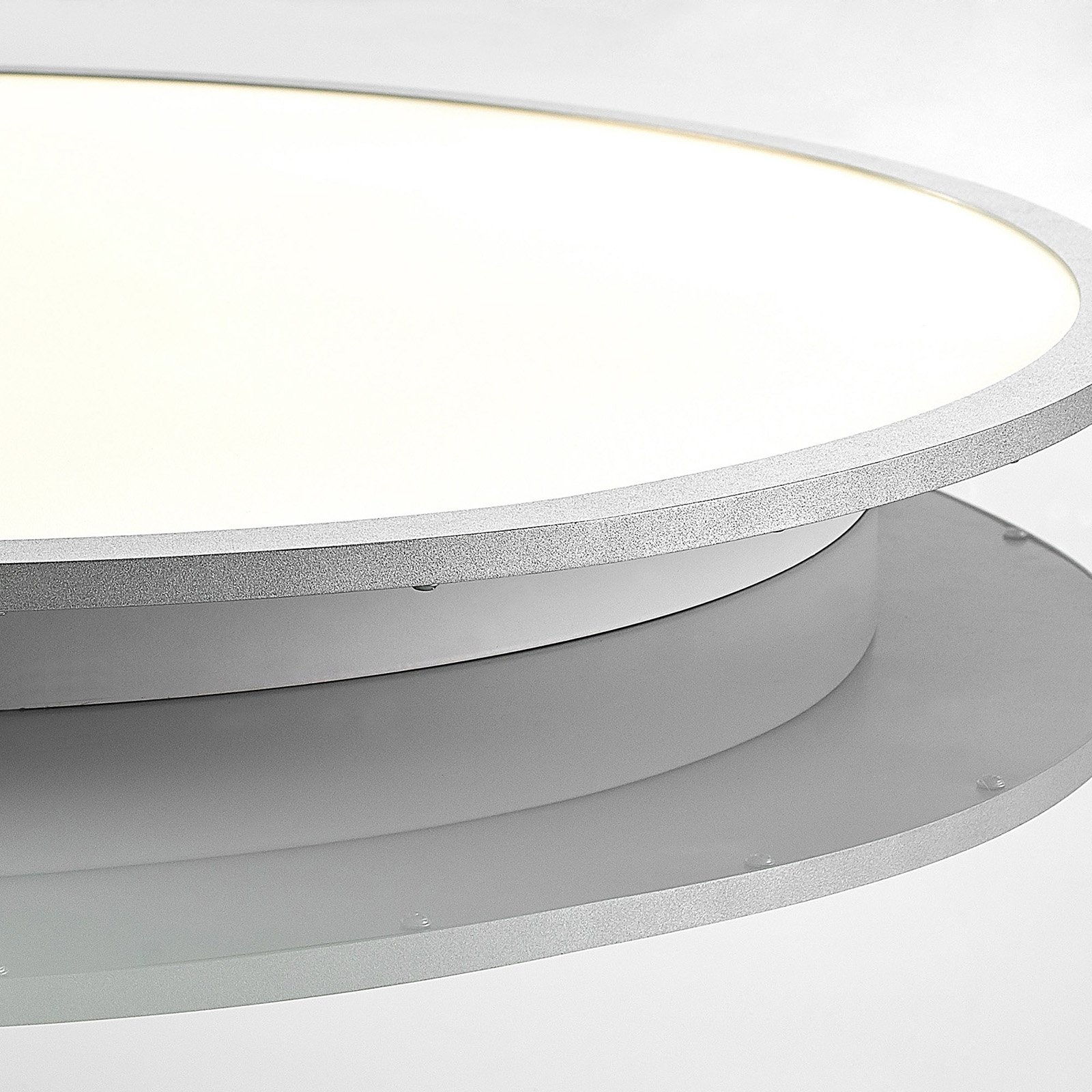 Lindby Plafoniera LED Narima, 4.000 K, Ø 80 cm, argento